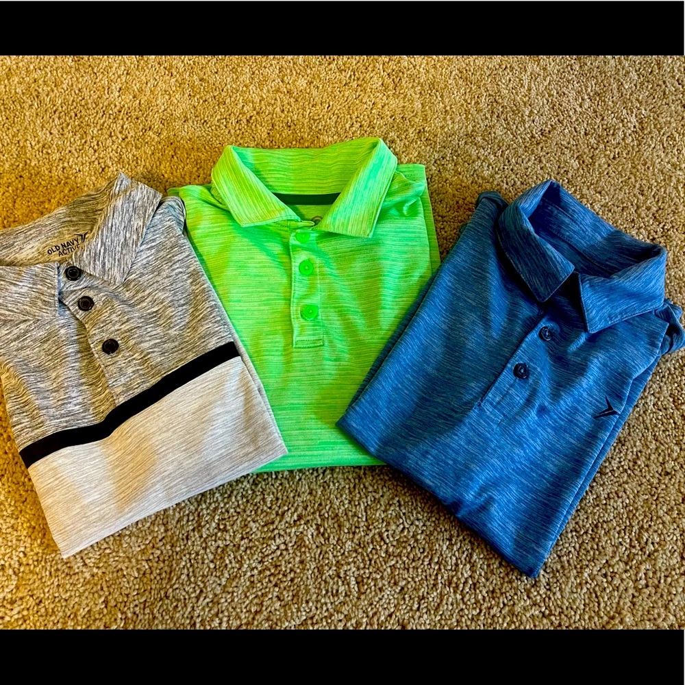 3 golf shirts champion old navy dri fit